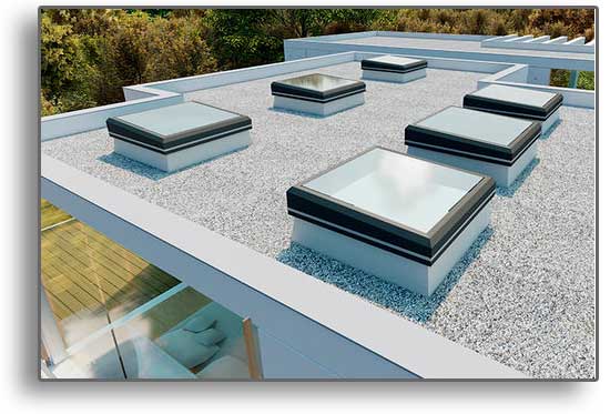 Плоский дах з мембраною ПВХ/ТПО